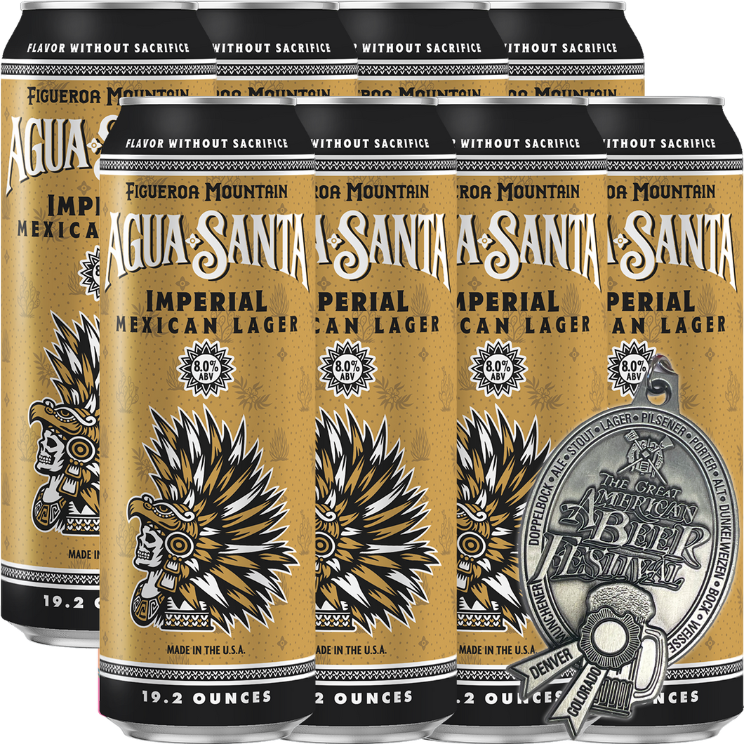 19.2 Cans- 8PACK -Agua Santa Imperial